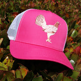 Mamá De Los Pollitos Pink/White AVC hat / gorra