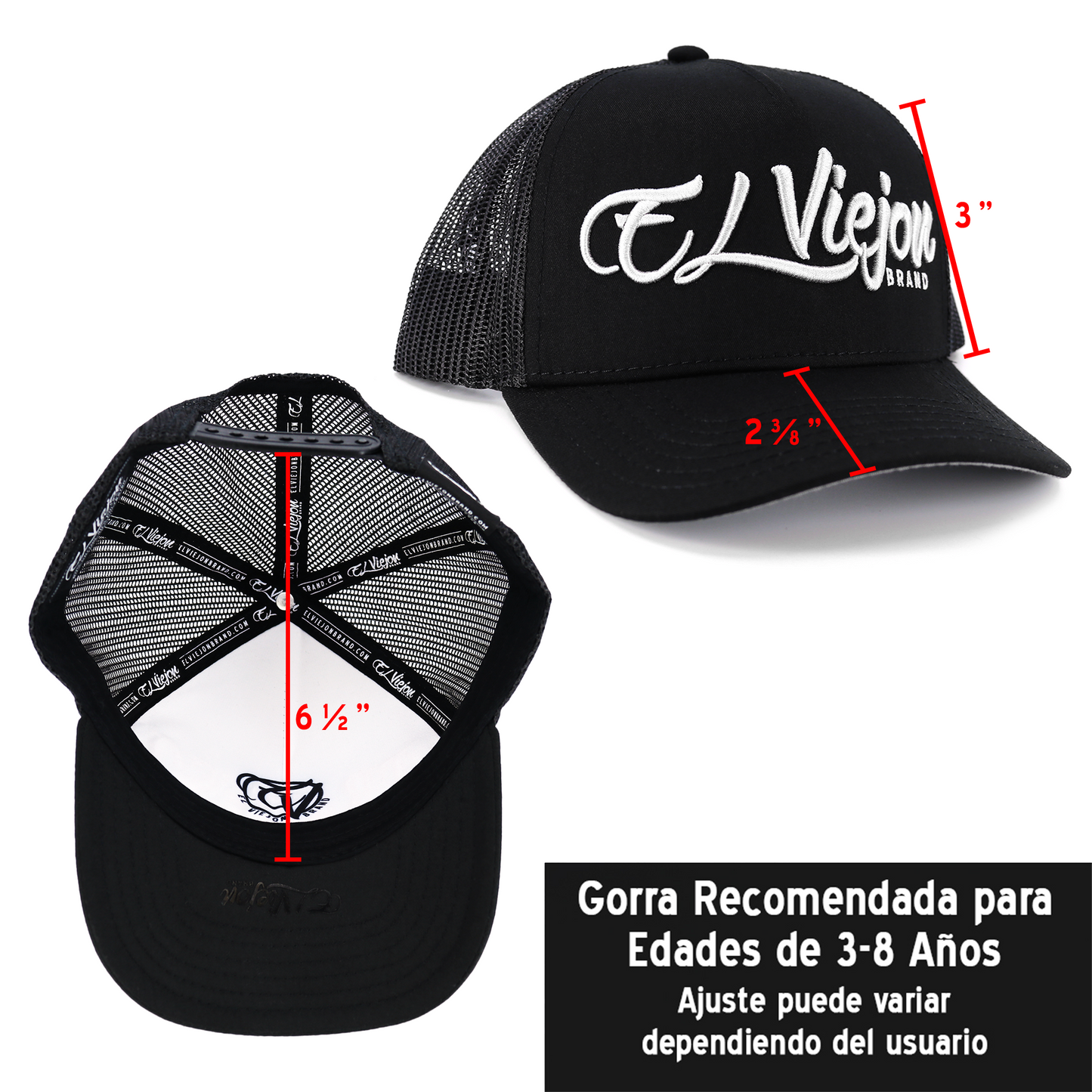 EL JR Black KID HAT / GORRA PARA NIÑO