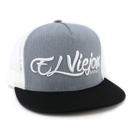 La Original Black/Heather/White flat visor hat / gorra de visera plana