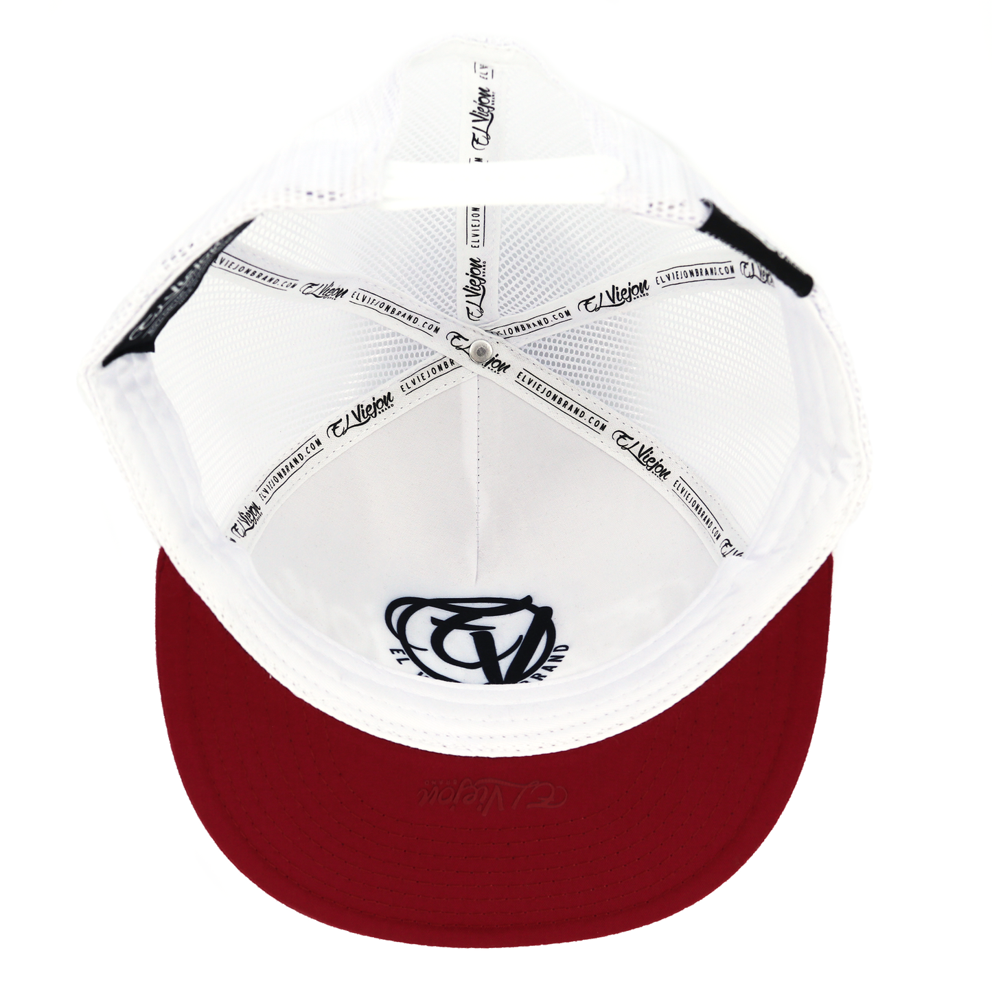 La Original Maroon/Heather/White flat visor hat / gorra de visera plana