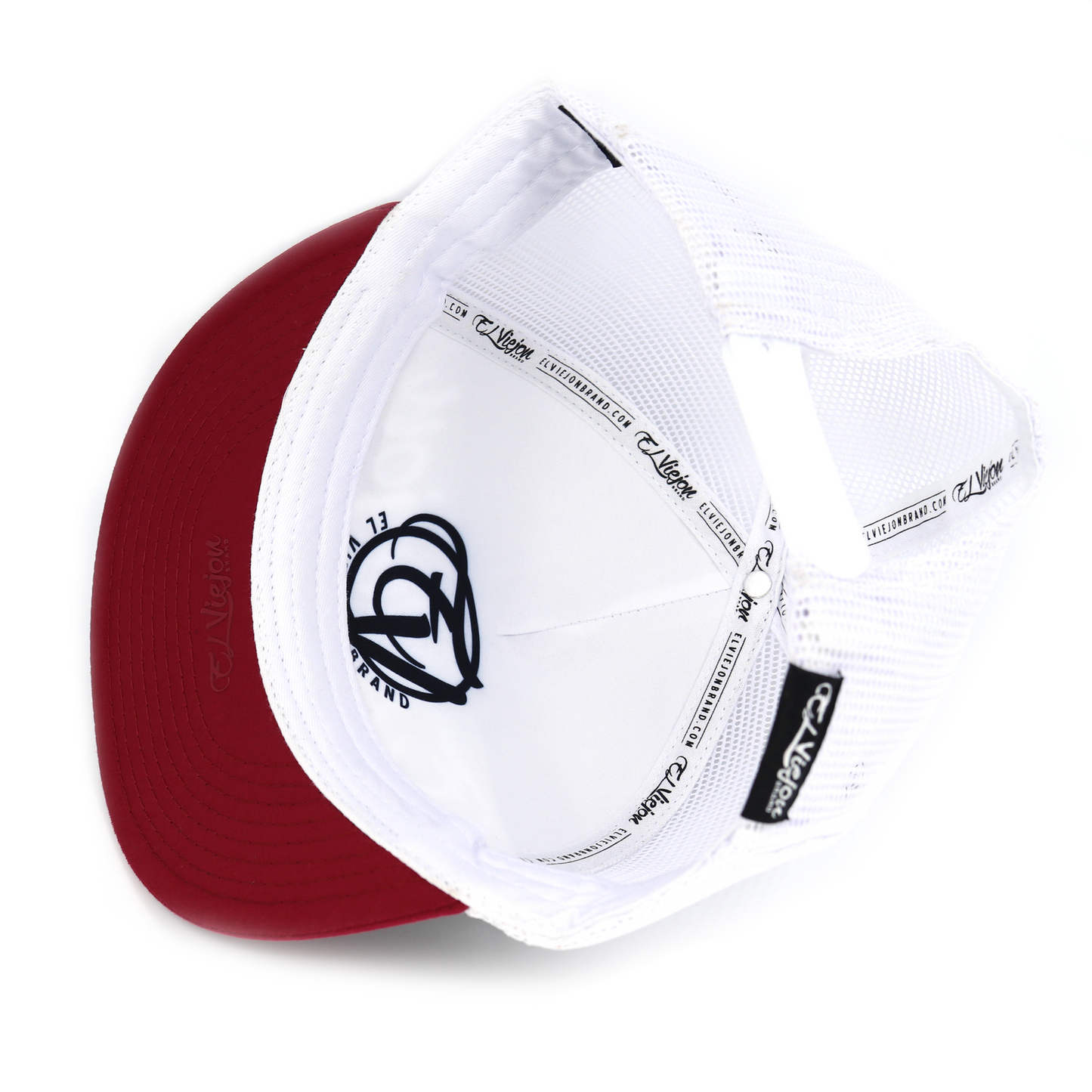 La Original Maroon/Heather/White flat visor hat / gorra de visera plana