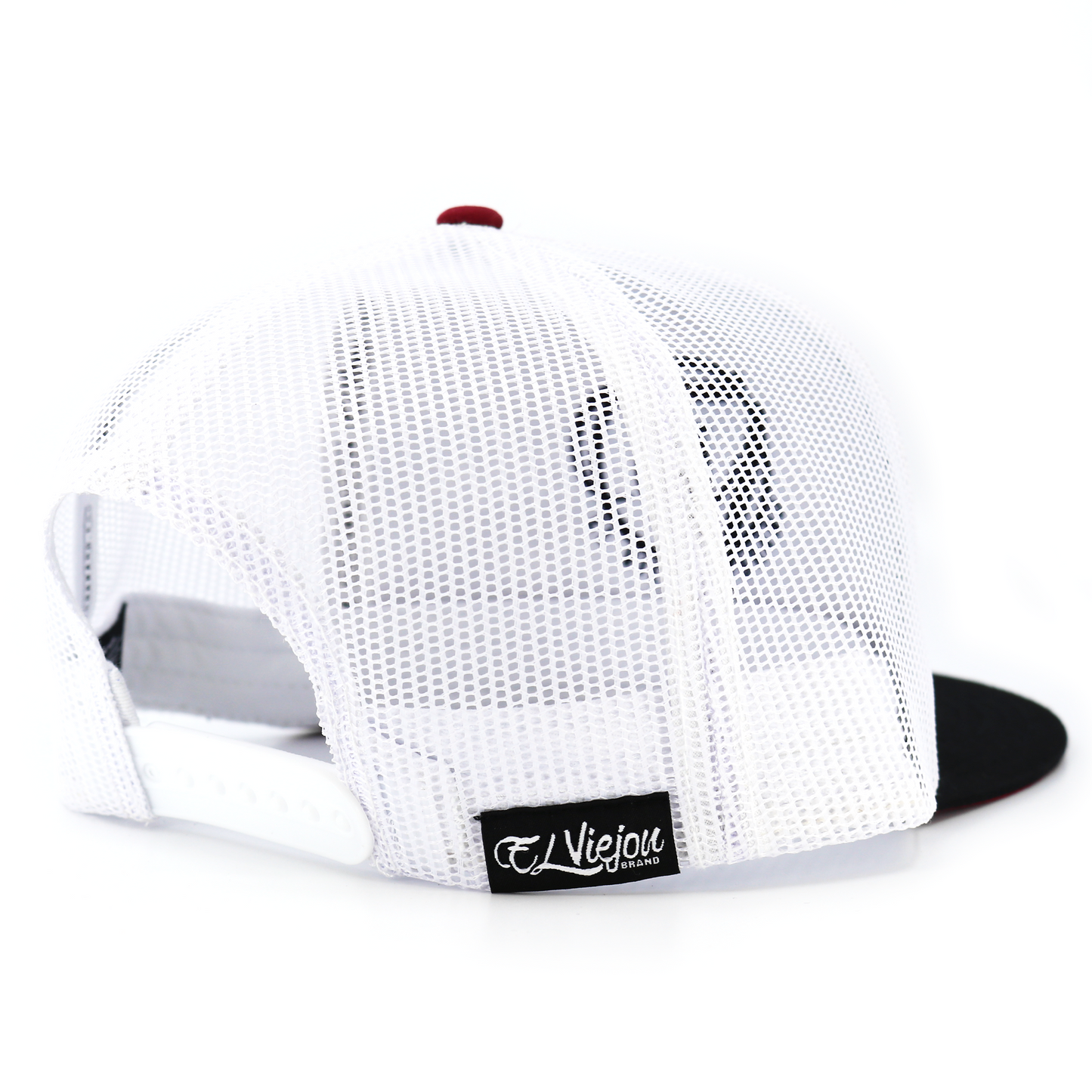 Muchacho Alegre Black/Maroon/White flat visor hat / gorra de visera plana