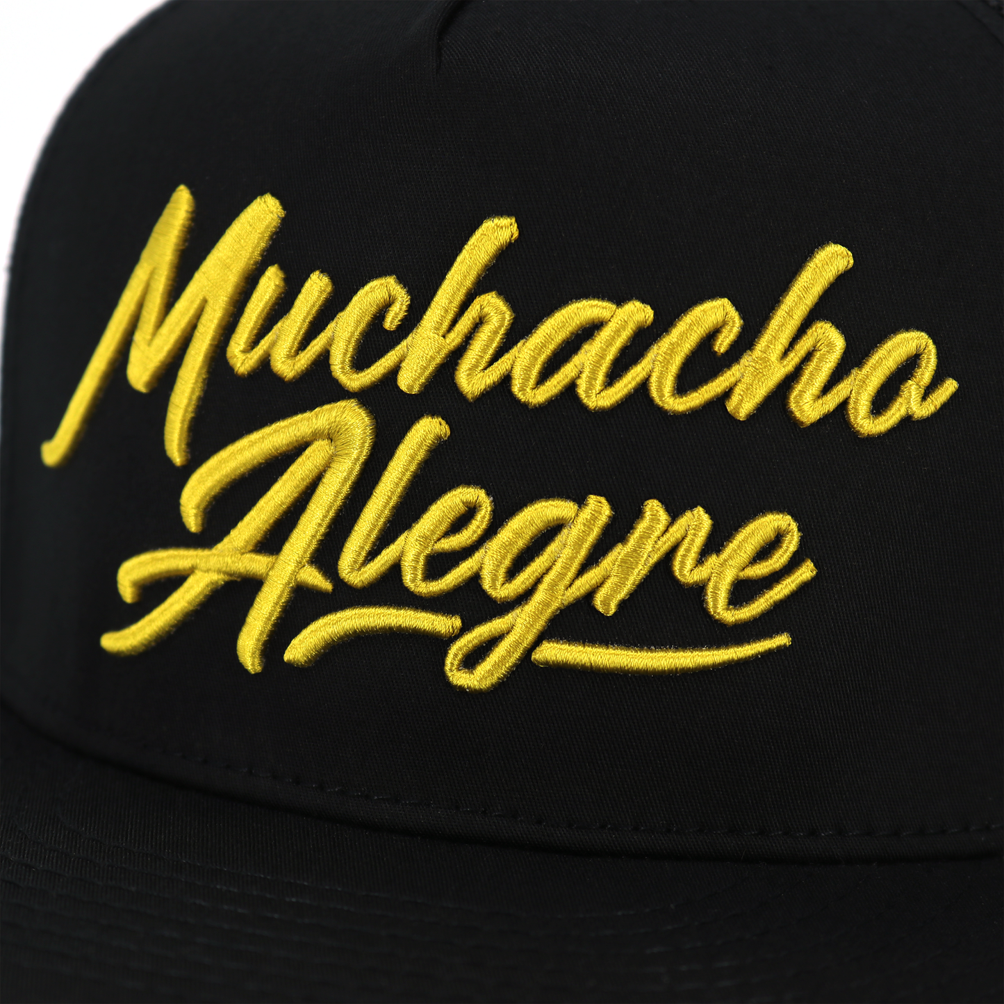 Muchacho Alegre Black flat visor hat / gorra de visera plana