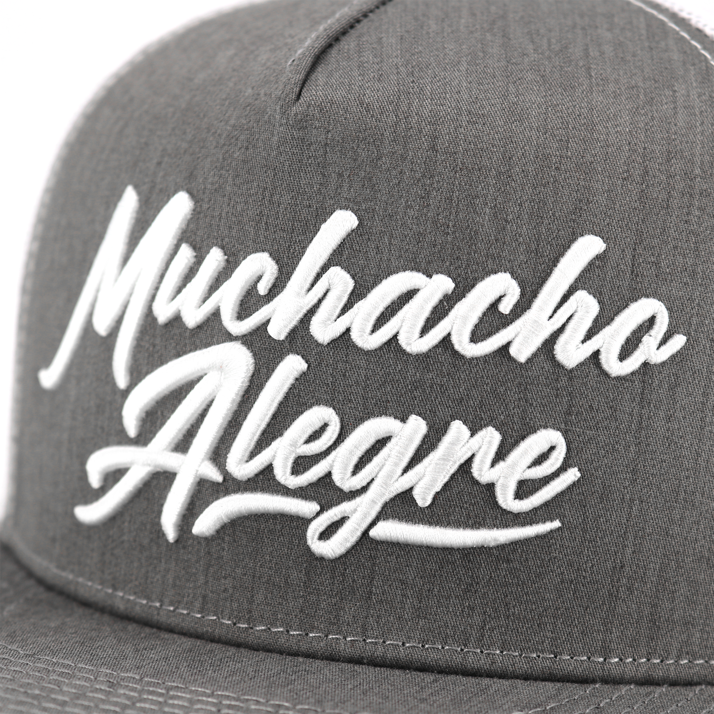Muchacho Alegre Heather/White flat visor hat