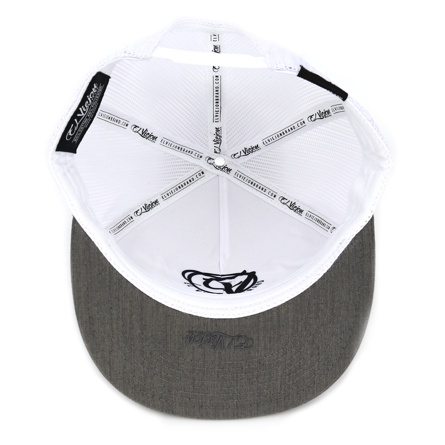 Muchacho Alegre Heather/White flat visor hat