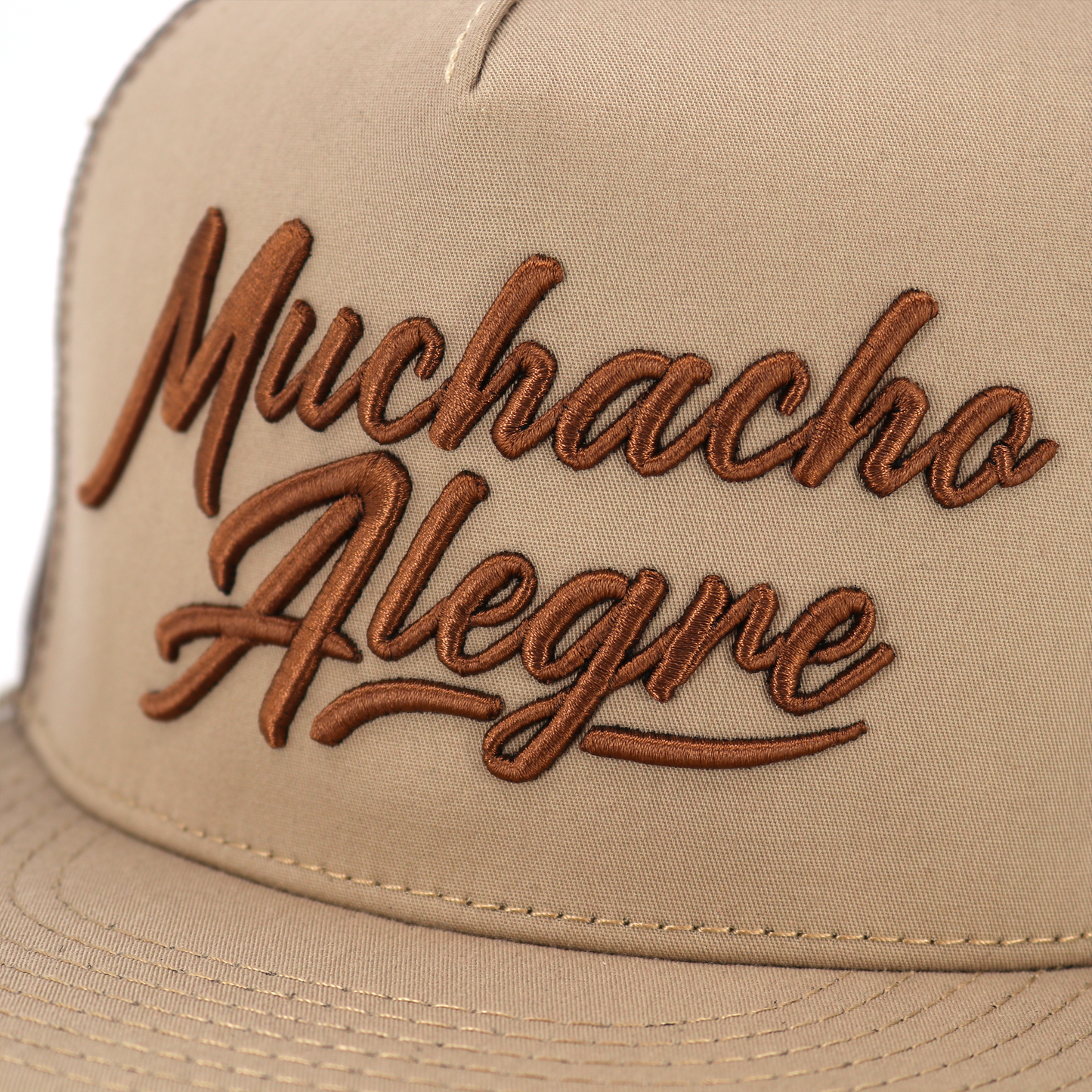 Muchacho Alegre Mocha/Brown flat visor hat / gorra de visera plana