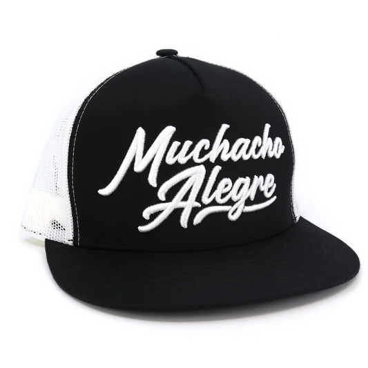 Muchacho Alegre Black/White flat visor hat / gorra de visera plana