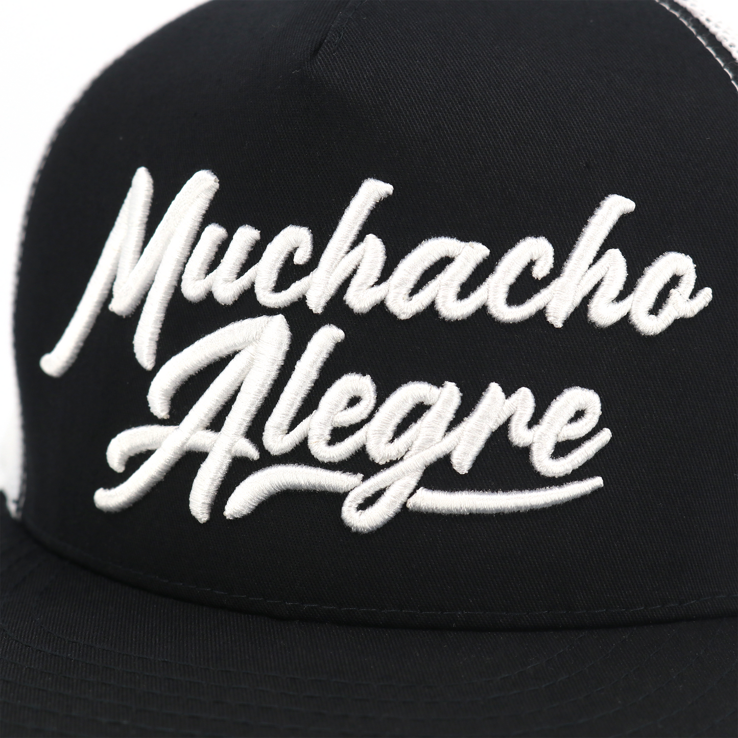 Muchacho Alegre Black/White flat visor hat / gorra de visera plana