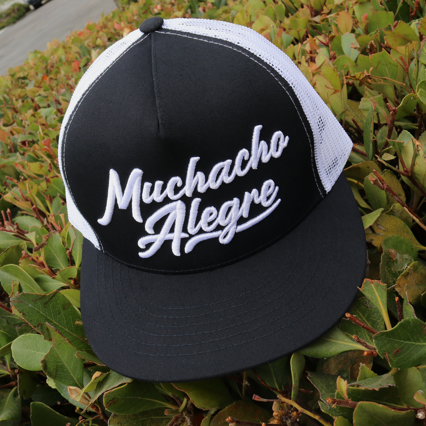 Muchacho Alegre Black/White flat visor hat / gorra de visera plana