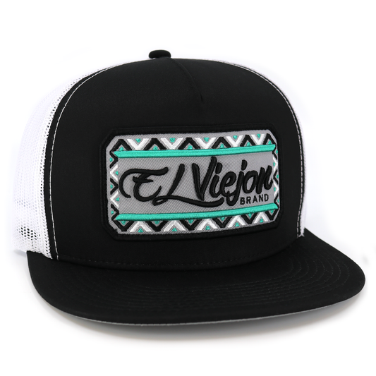 Nayarit Black/White flat visor hat