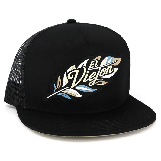 Poblador Black flat visor hat