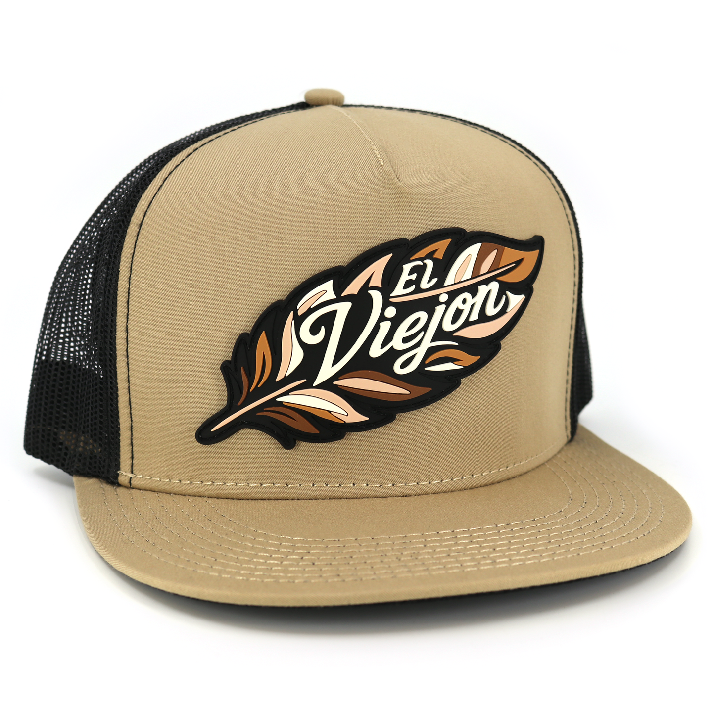 Poblador Khaki/Black flat visor hat