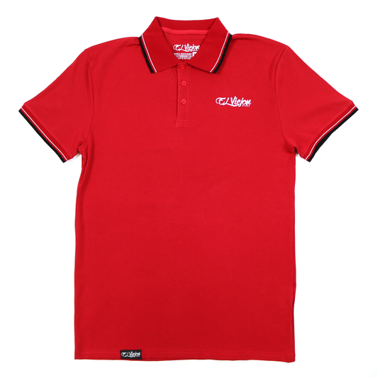 Polo Shirt - Red stripe collar