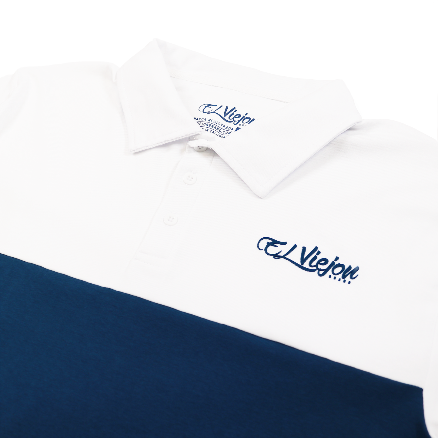 Polo Shirt - White/Indigo