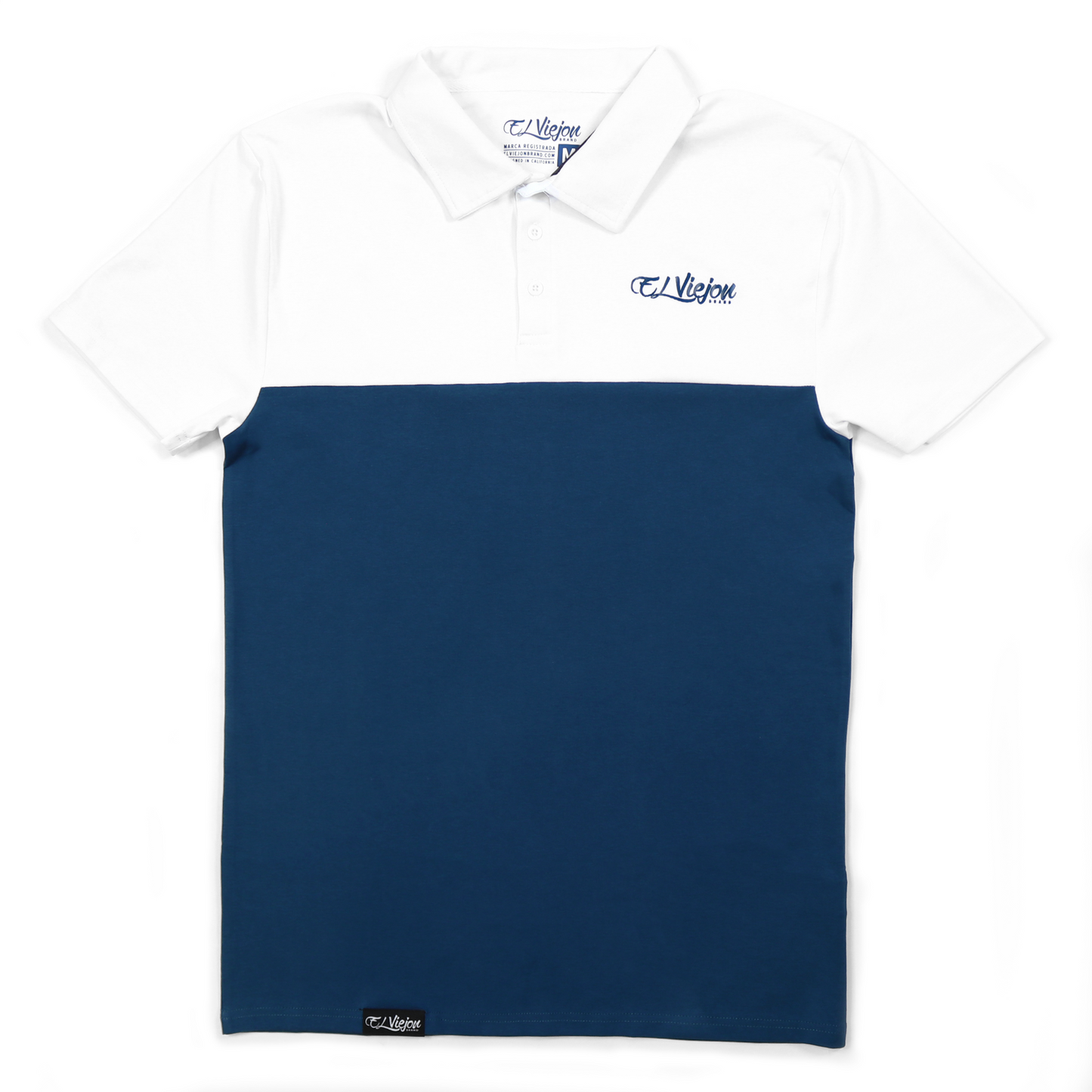 Polo Shirt - White/Indigo