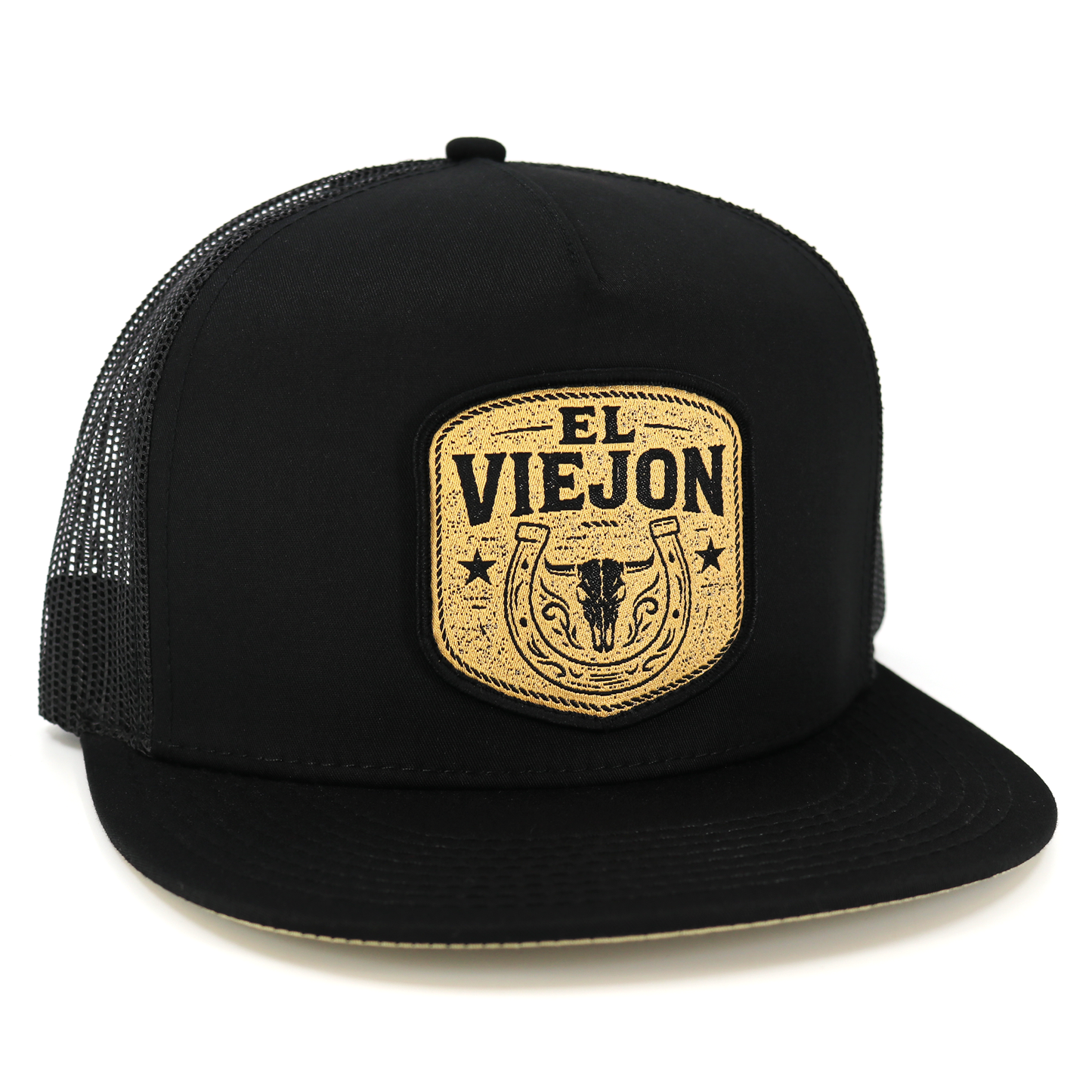 Rancho Viejo Black Flat Visor Hat El Viejon Brand rancho-viejo-black-flat-visor-hat-el-viejon-brand