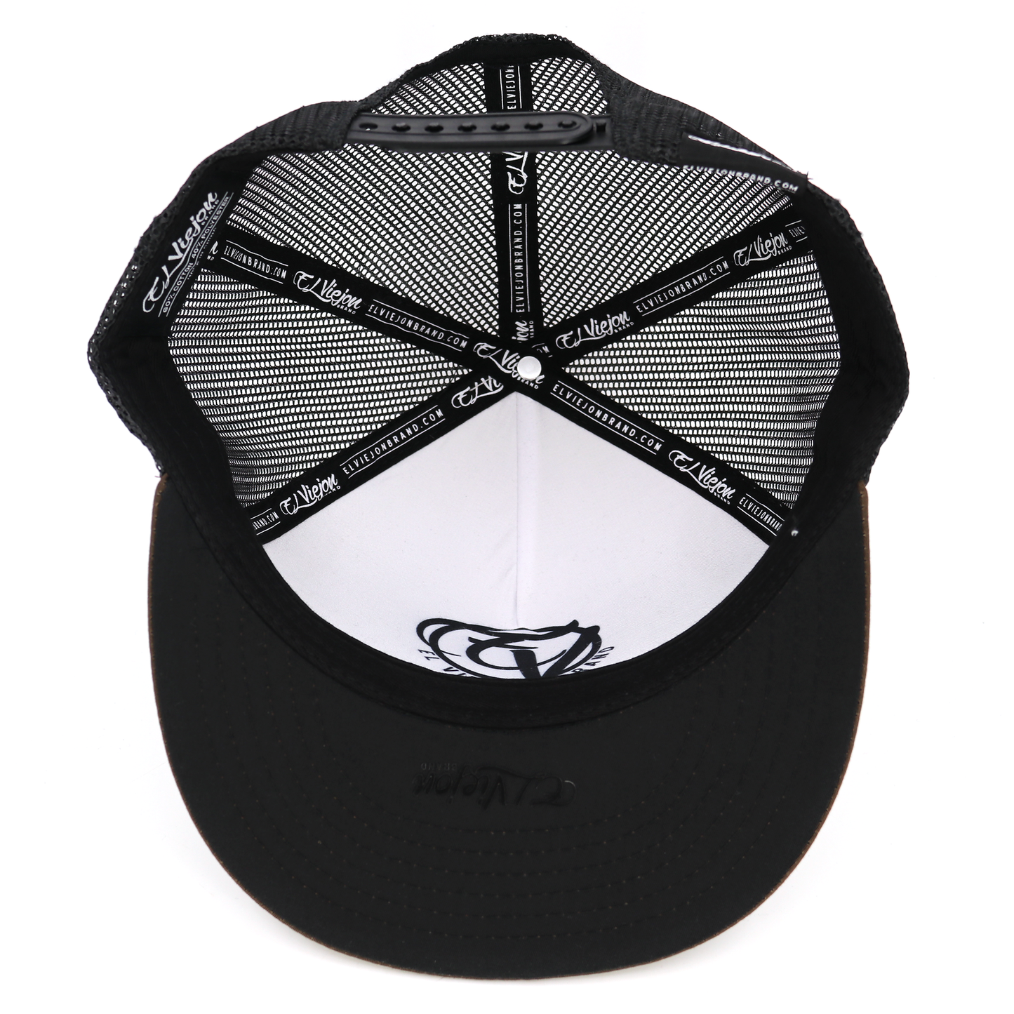 Rancho Viejo Brown/Cream/Black flat visor hat