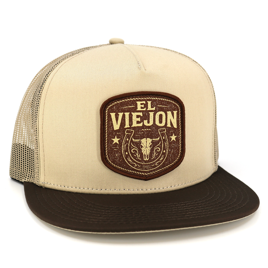 Rancho Viejo Brown/Khaki/Khaki flat visor hat