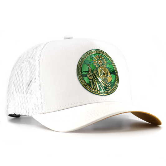 San Judas White AVC hat / gorra