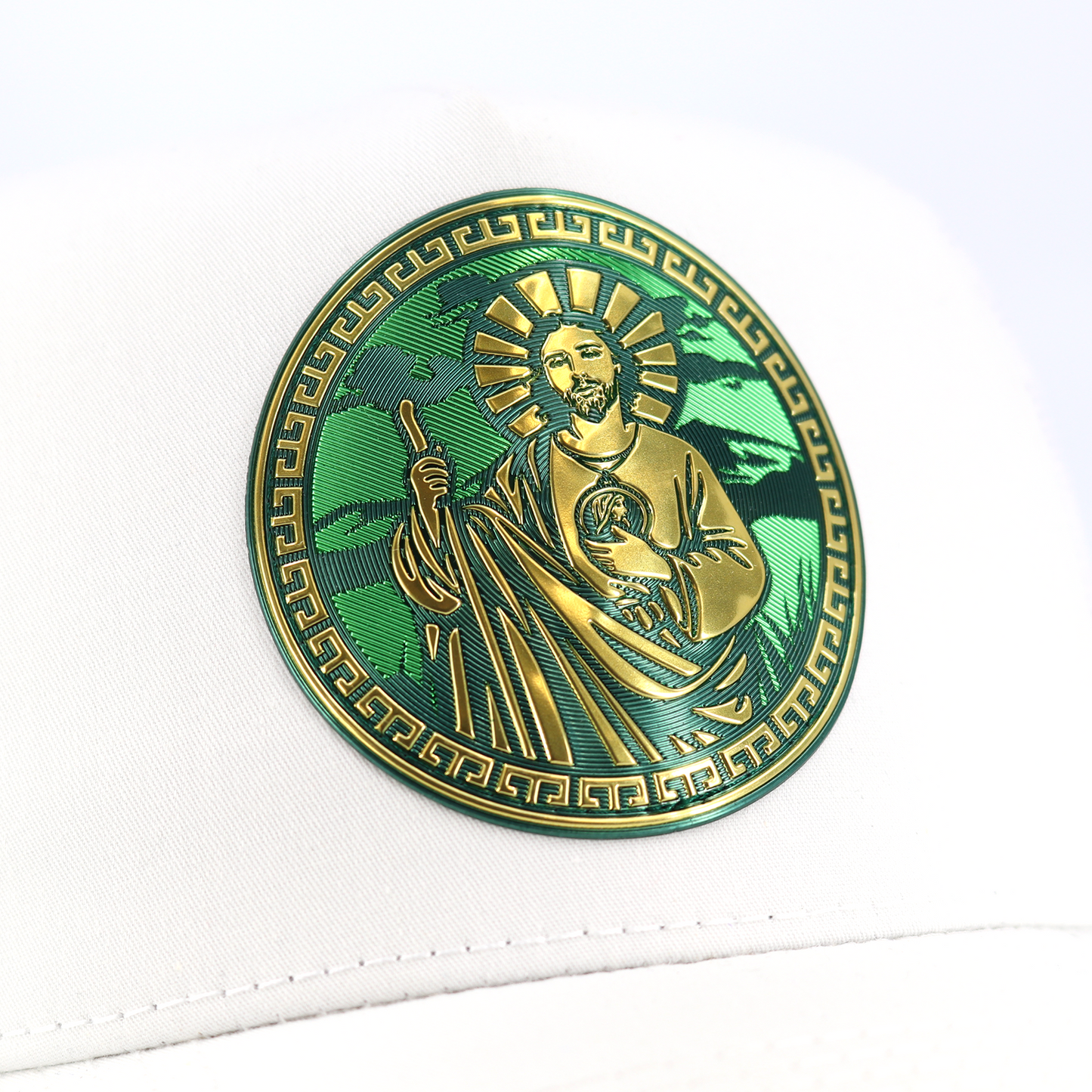 San Judas White AVC hat / gorra