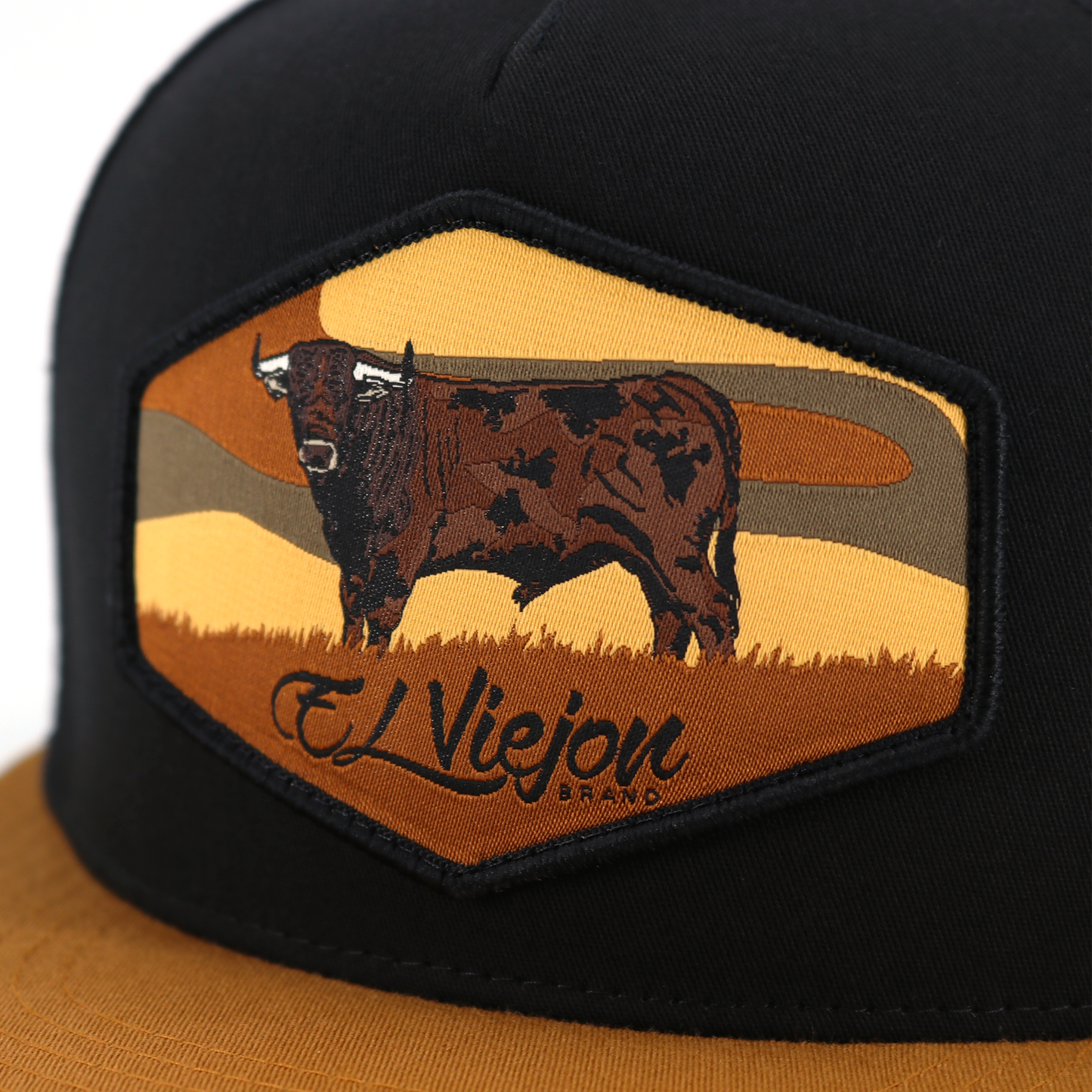 Semental Camel/Black flat visor hat / gorra de visera plana