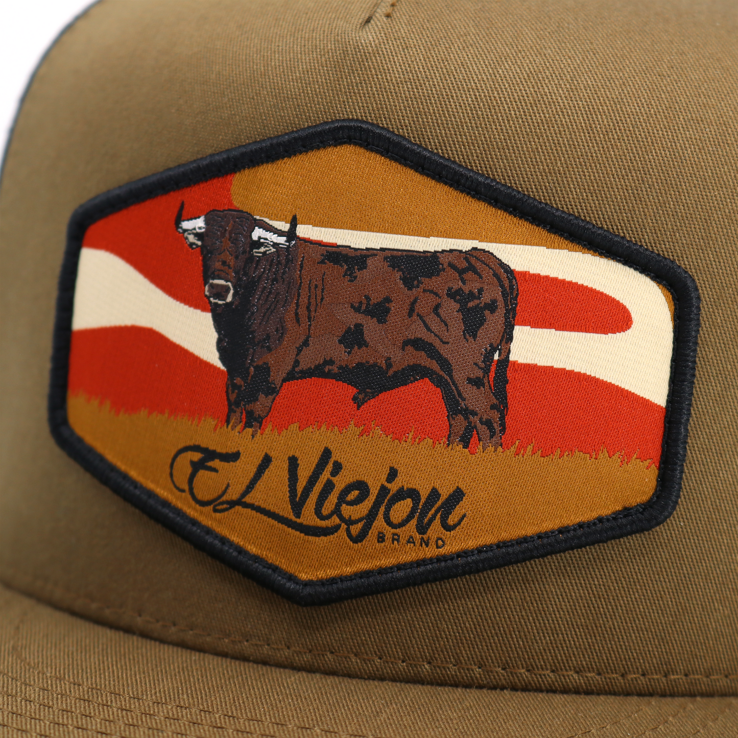 Semental Coyote/Black flat visor hat / gorra de visera plana