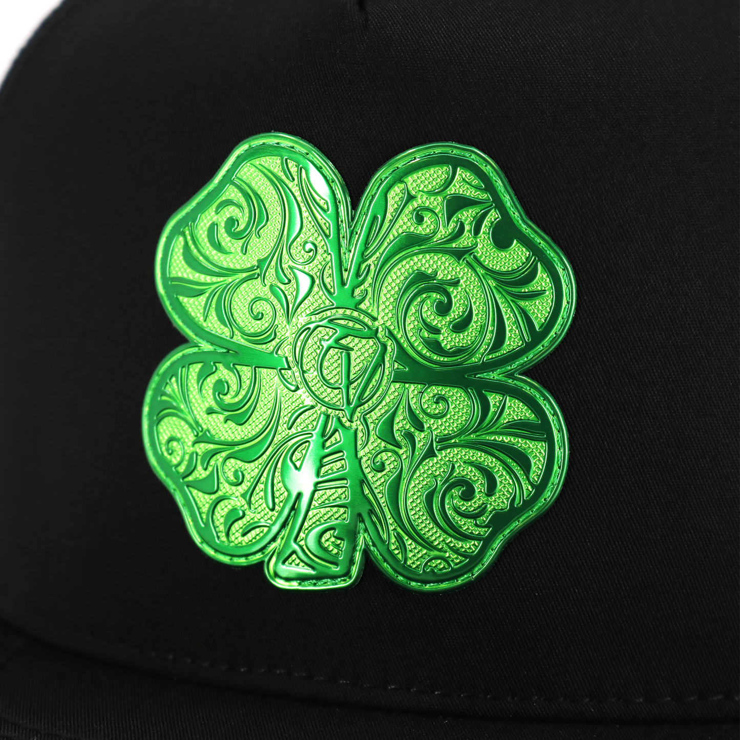 Trebol Black flat visor hat