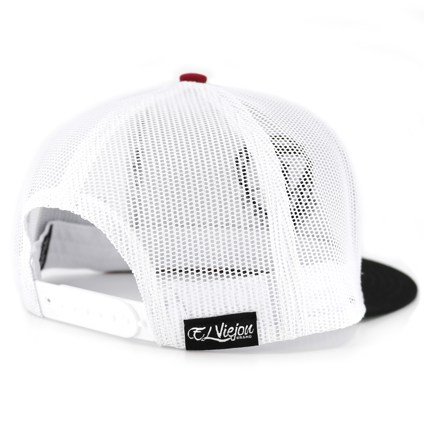 Tri Color Black/Maroon/White flat visor hat / gorra de visera plana