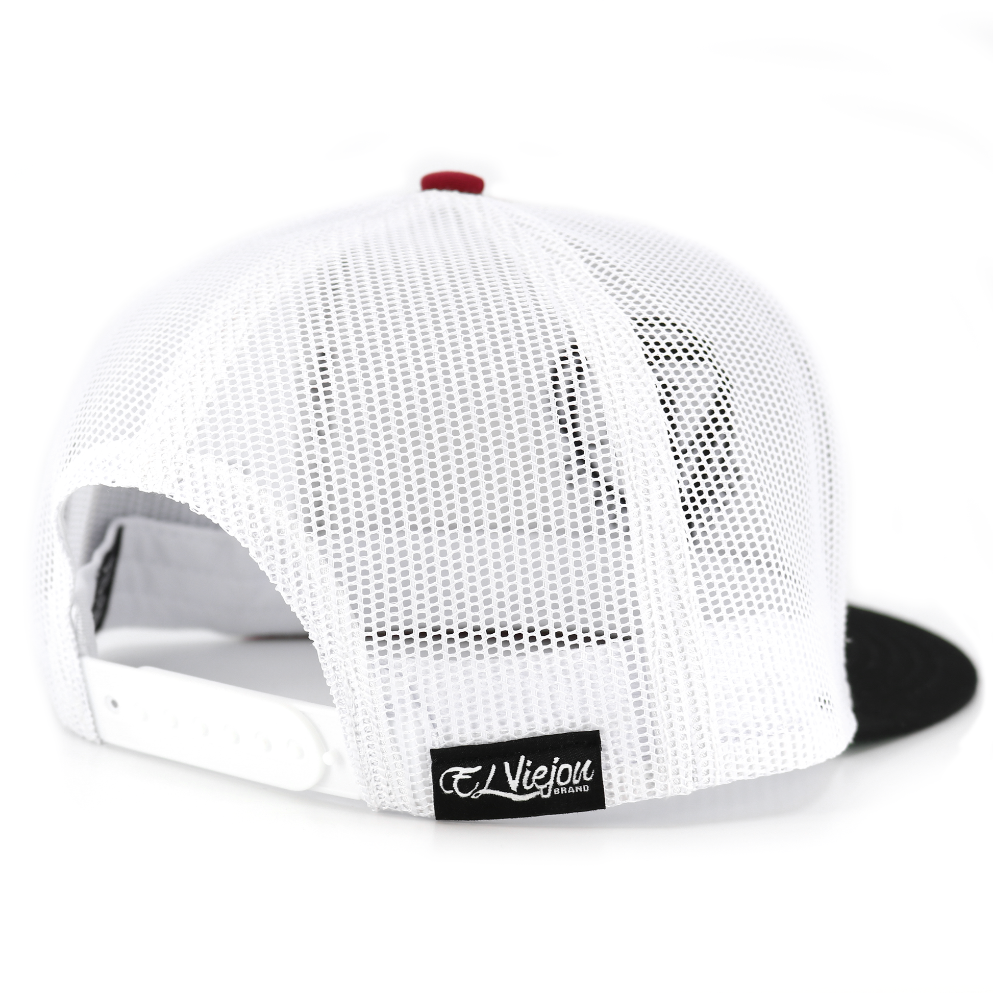 Tri Color Black/Maroon/White flat visor hat / gorra de visera plana