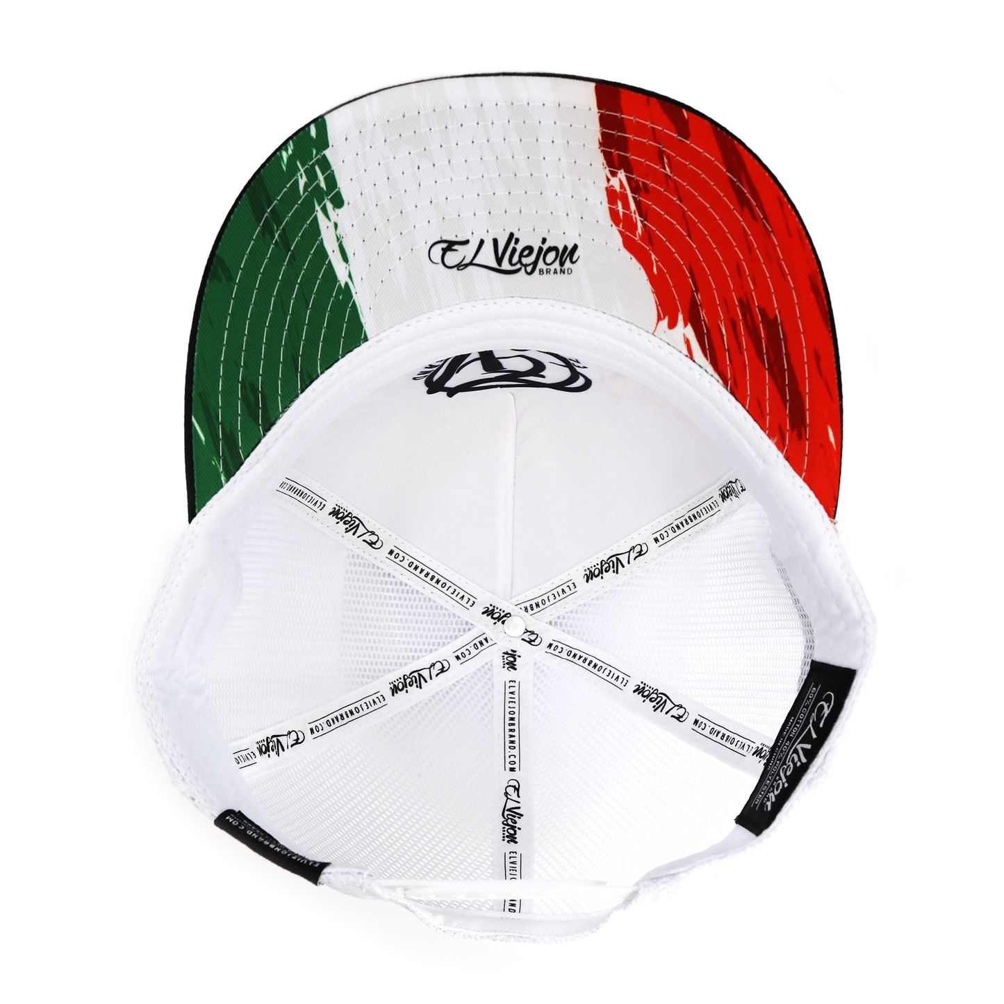 Tri Color Black/Maroon/White flat visor hat / gorra de visera plana