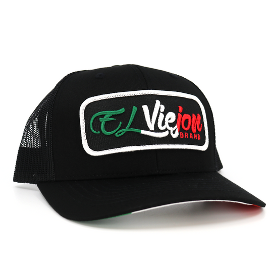 Tri-Color Black classic visor hat / gorra de visera clasica