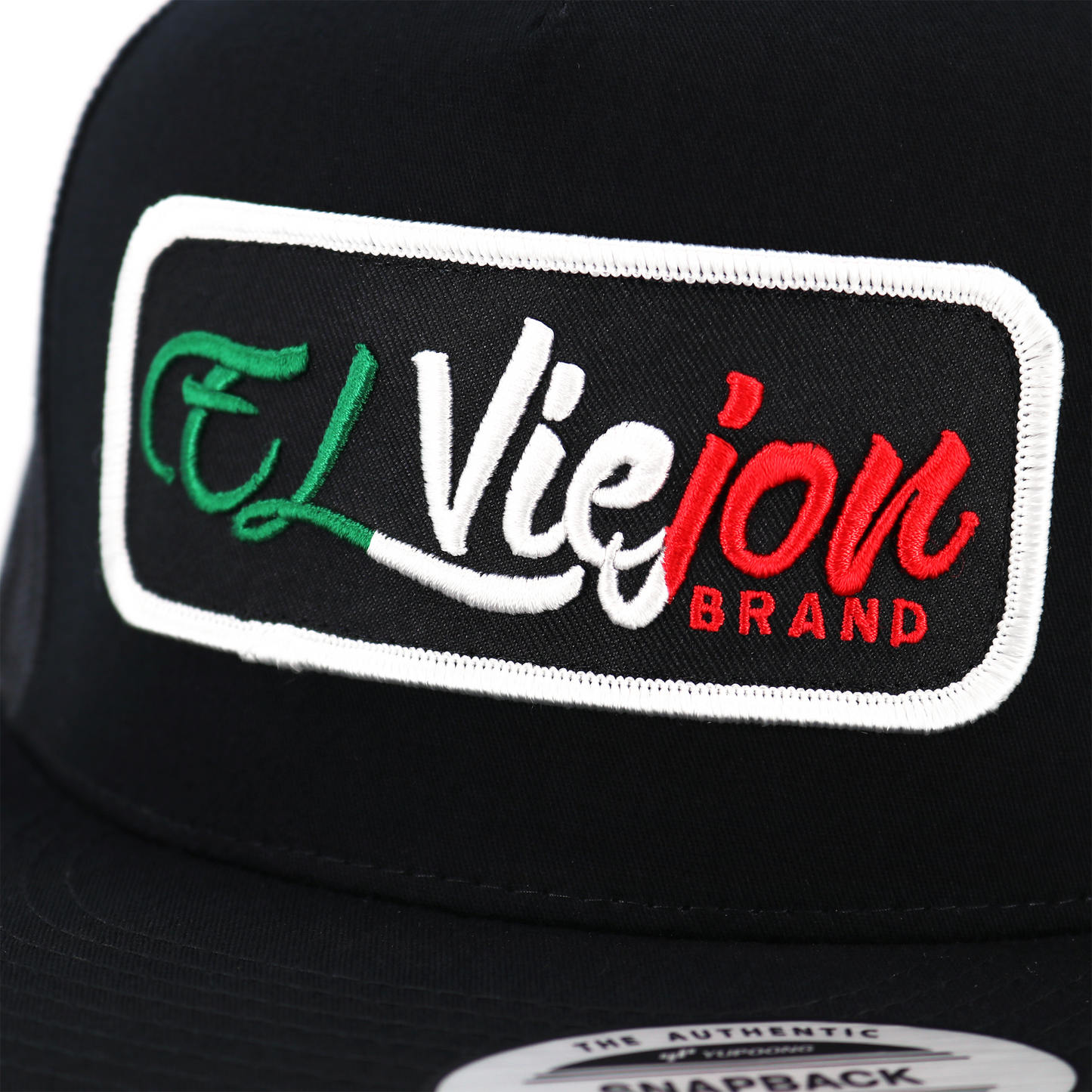 Tri-Color Black flat visor hat / gorra de visera plana