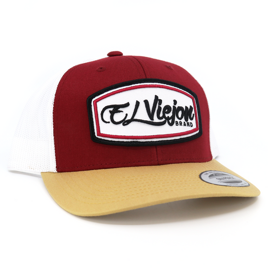 Ultra Tan/Maroon/White classic visor hat / gorra de visera clasica