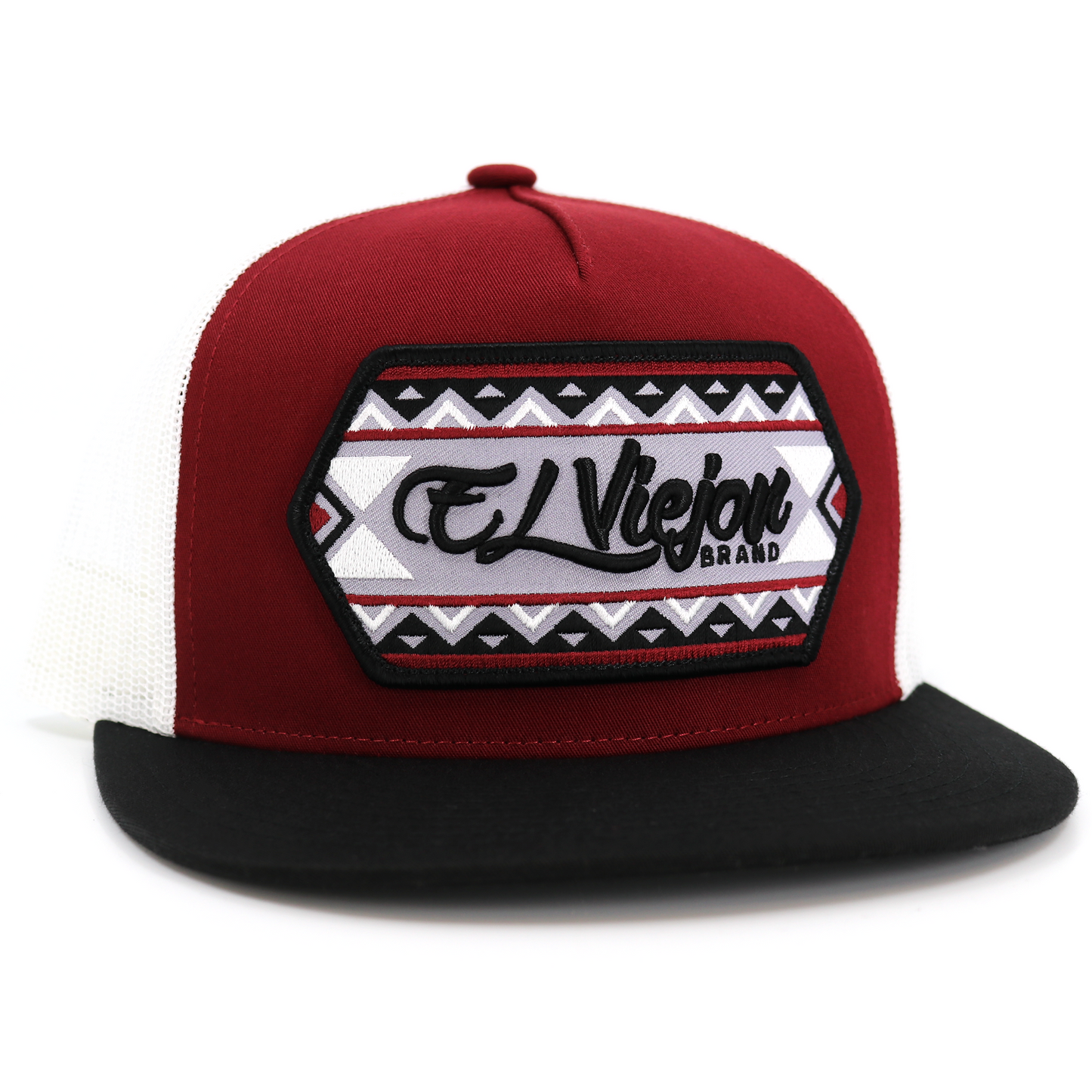 Wasco Black/Maroon/White flat visor hat / gorra de visera plana