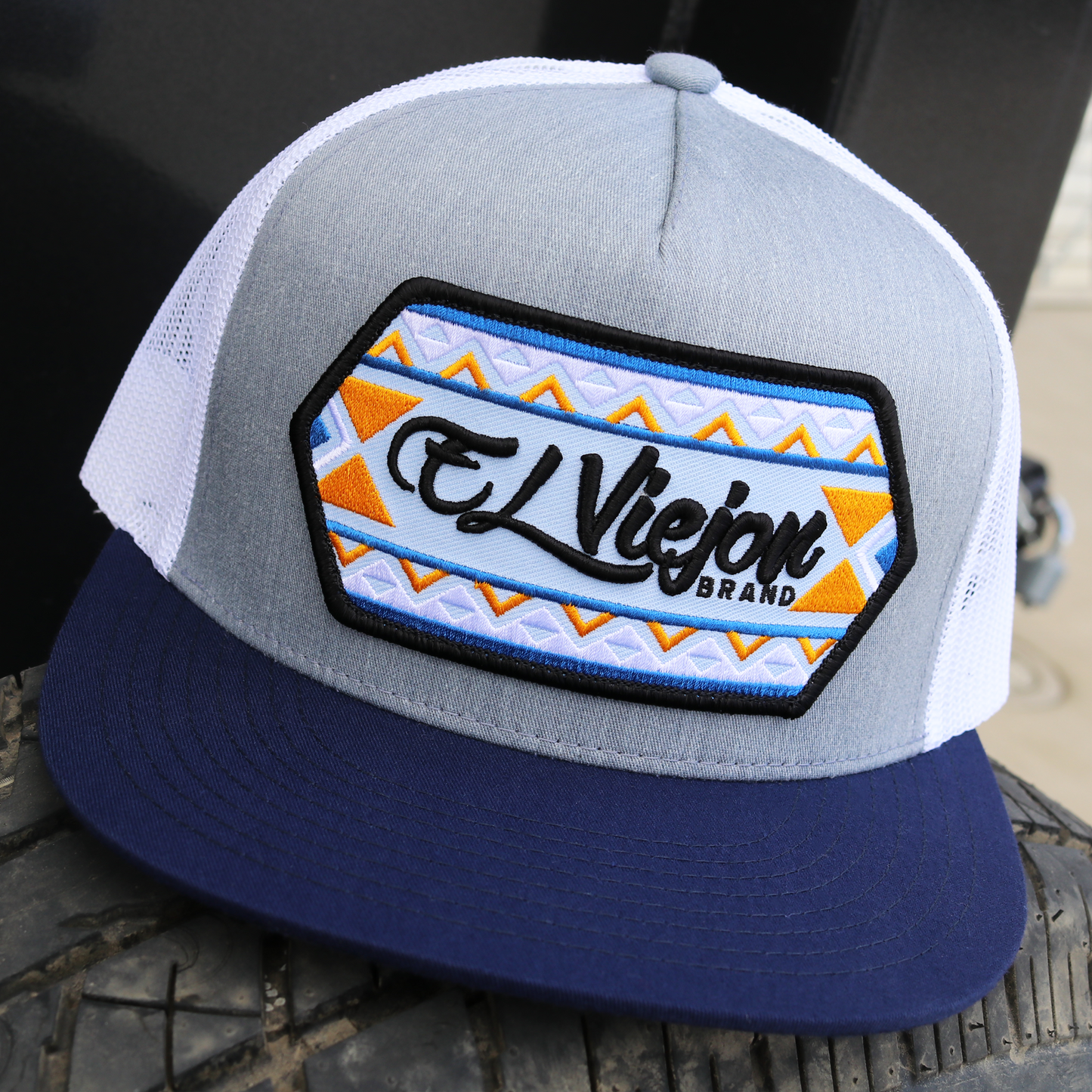 Wasco Navy/Heather/White flat visor hat / gorra de visera plana