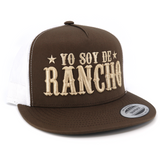 Yo Soy De Rancho Brown/White Visera Plana
