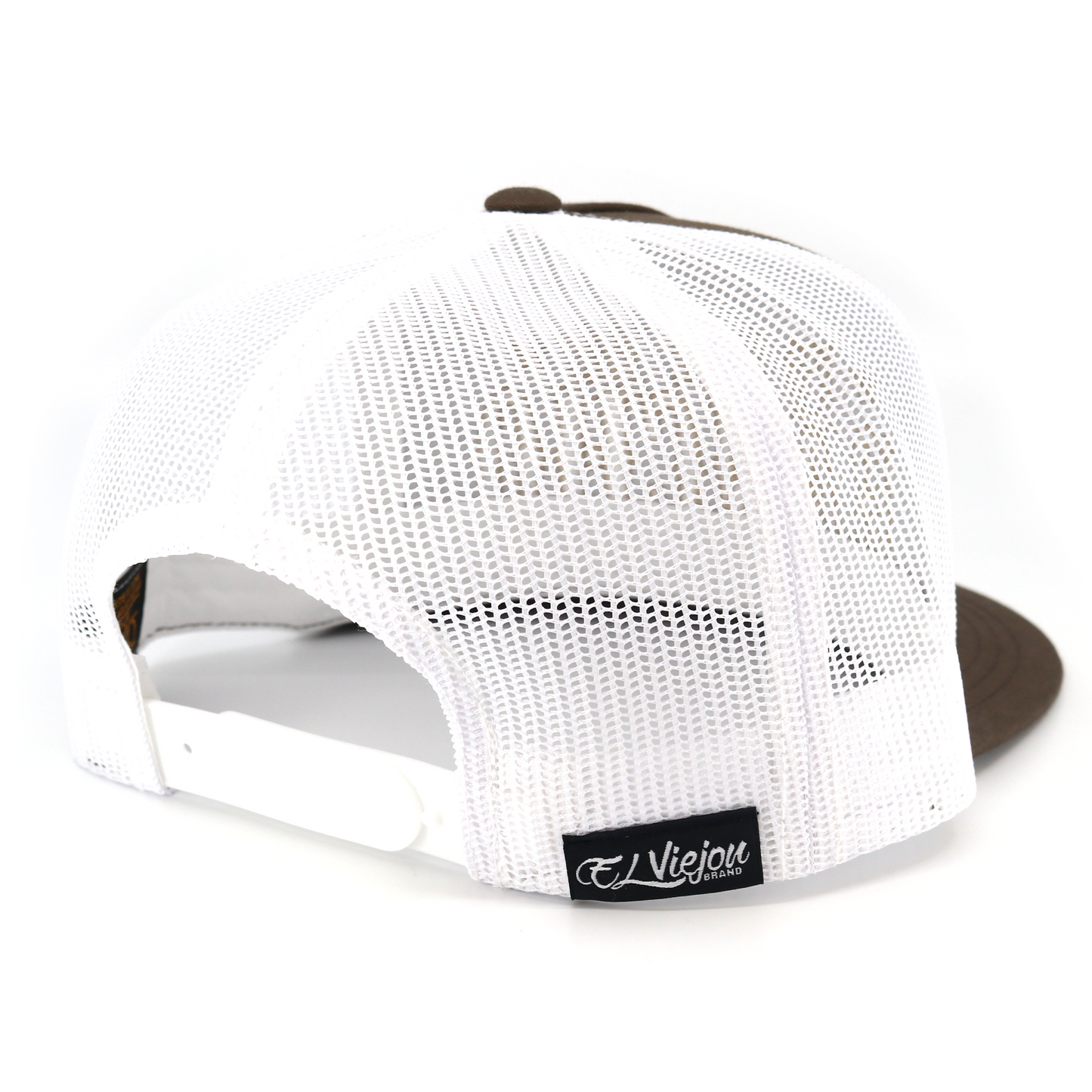 Yo Soy De Rancho Brown/White flat visor hat / gorra de visera plana