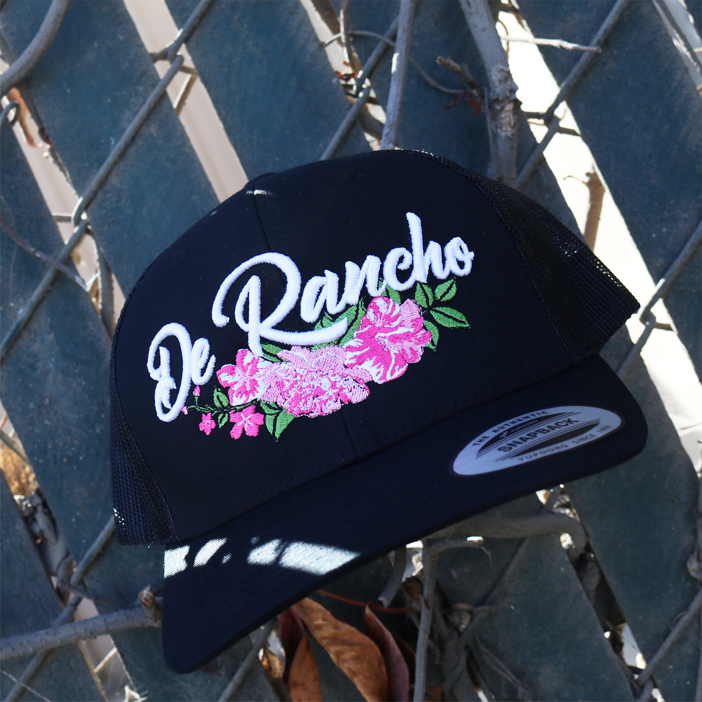 De Rancho Black classic visor hat / gorra de visera clasica