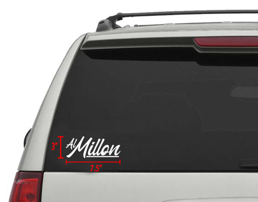 Al Millon Sticker/Decal 7.5"x 3" (2 pcs)