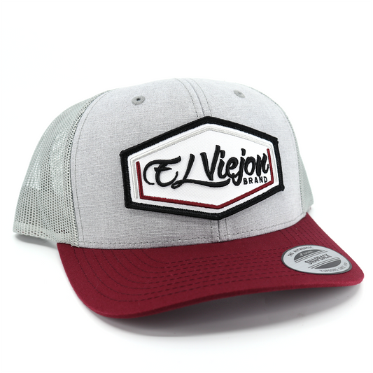 Calibre Maroon/Grey/Grey classic visor hat / gorra de visera clasica