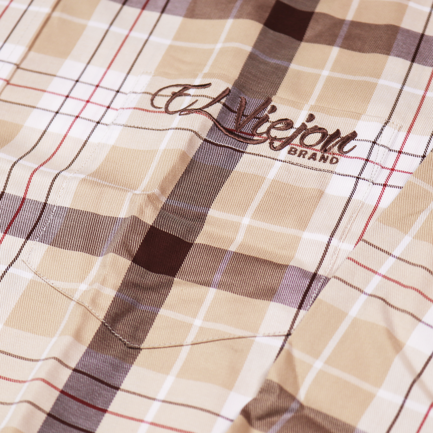 Dress Shirt / Camisa de Vestir - Plaid Brown/Tan/Maroon