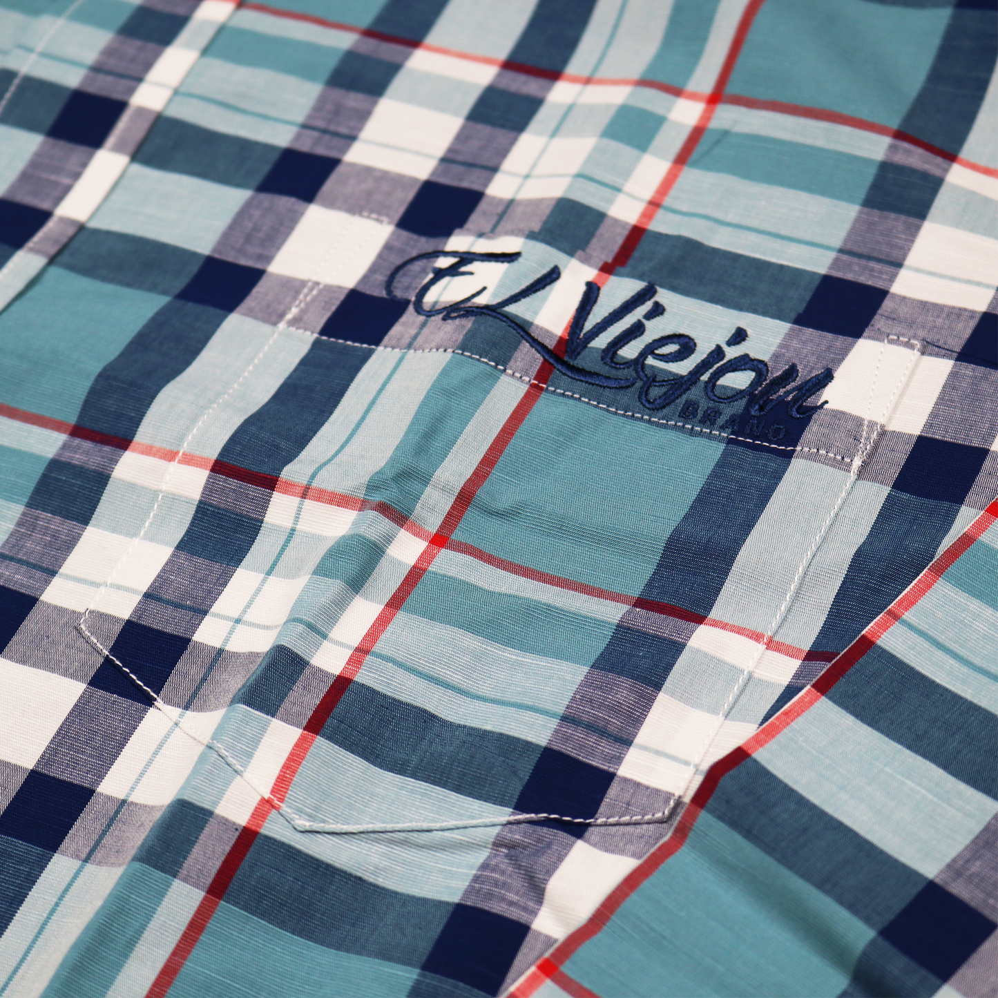 Dress Shirt / Camisa de Vestir - Plaid Teal/Navy/Red