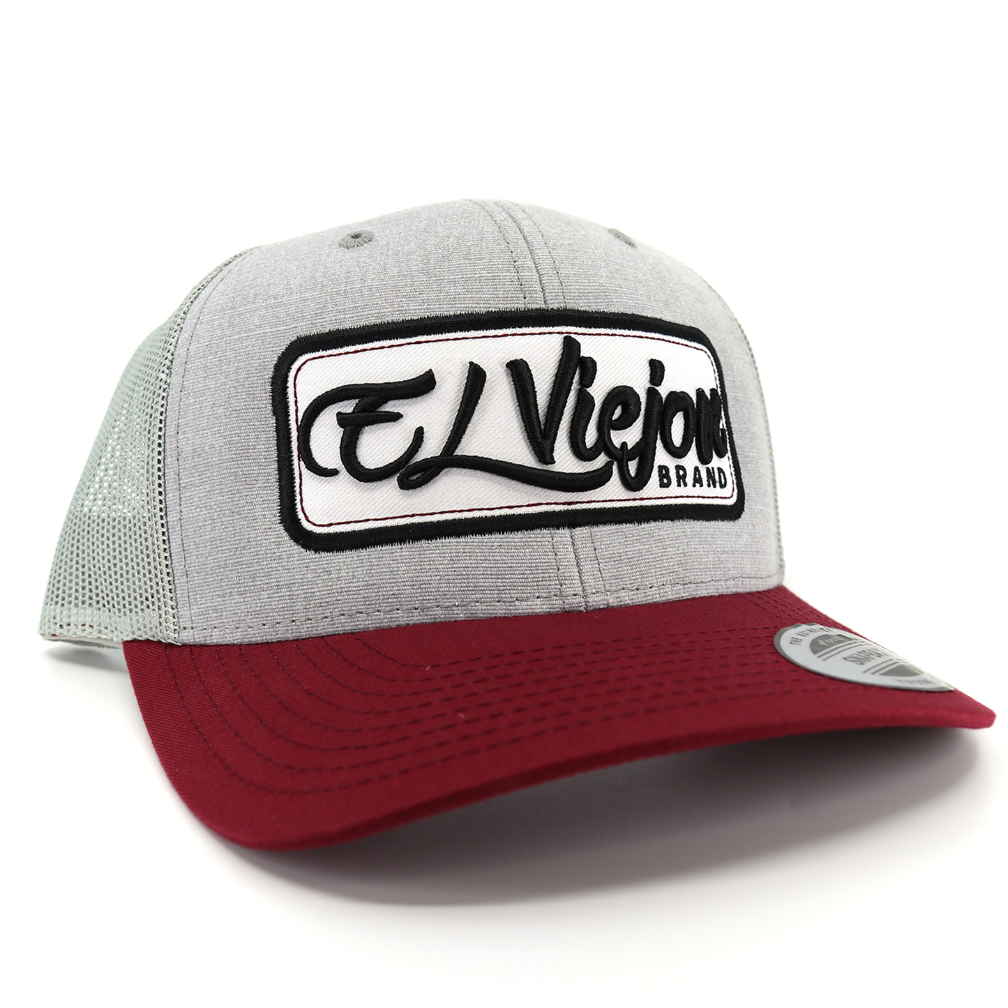 EVPatch Maroon/Grey/Grey classic visor hat / gorra de visera clasica