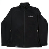 El Viejon Brand Jacket - BLACK Front EVB LH (Charcoal Logo)