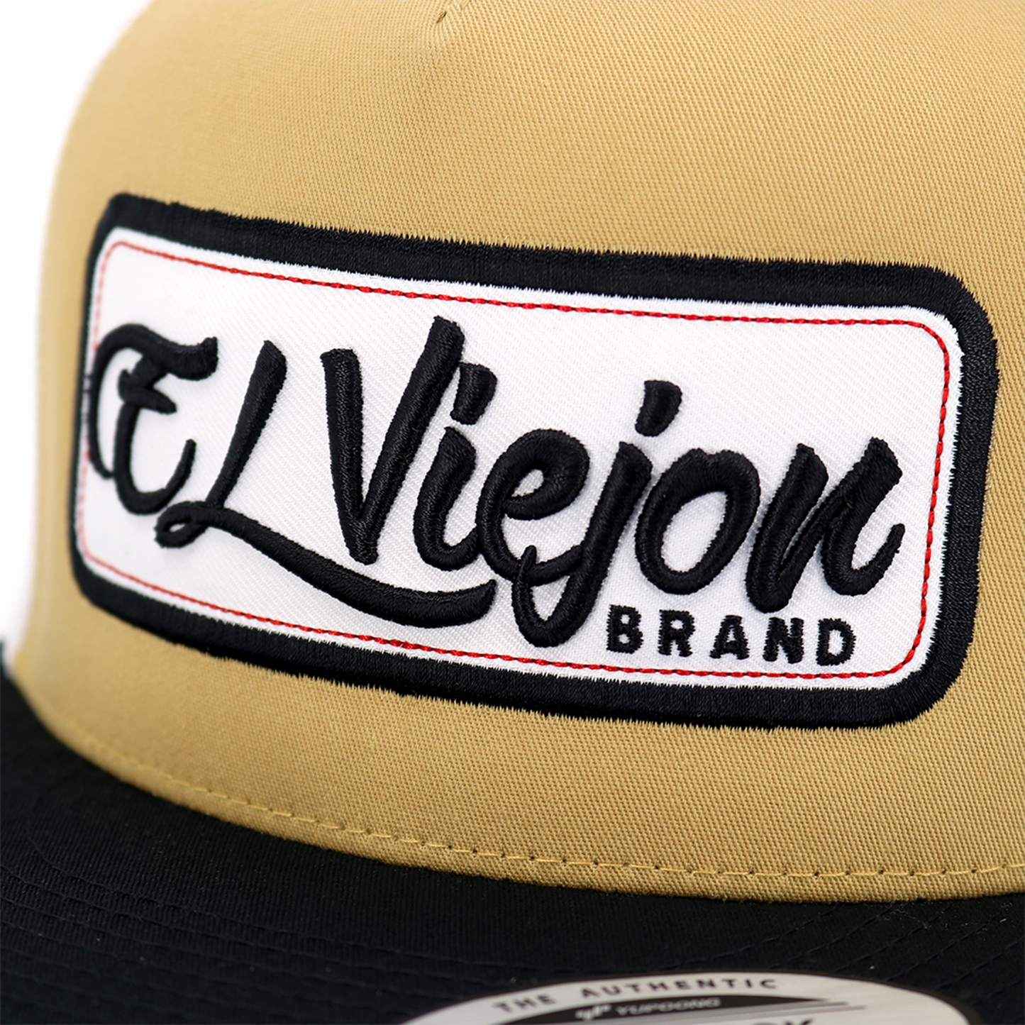 EVPatch Black/Gold/White flat visor hat / gorra de visera plana