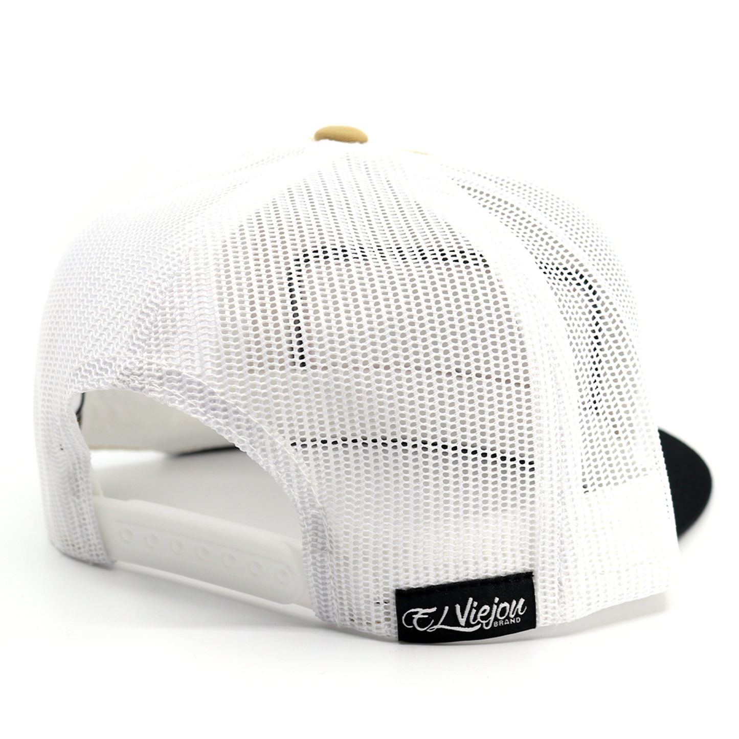 EVPatch Black/Gold/White flat visor hat / gorra de visera plana