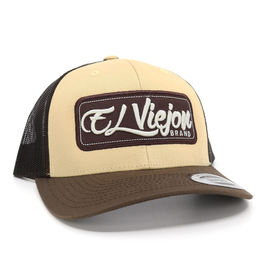 EVPatch Brown/Tan/Brown classic visor hat / gorra de visera clasica