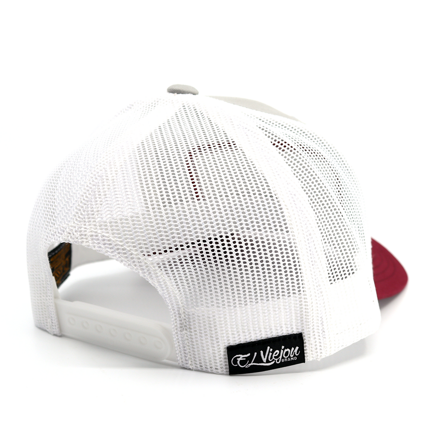 EVPatch Maroon/Silver/White classic visor hat / gorra de visera clasica