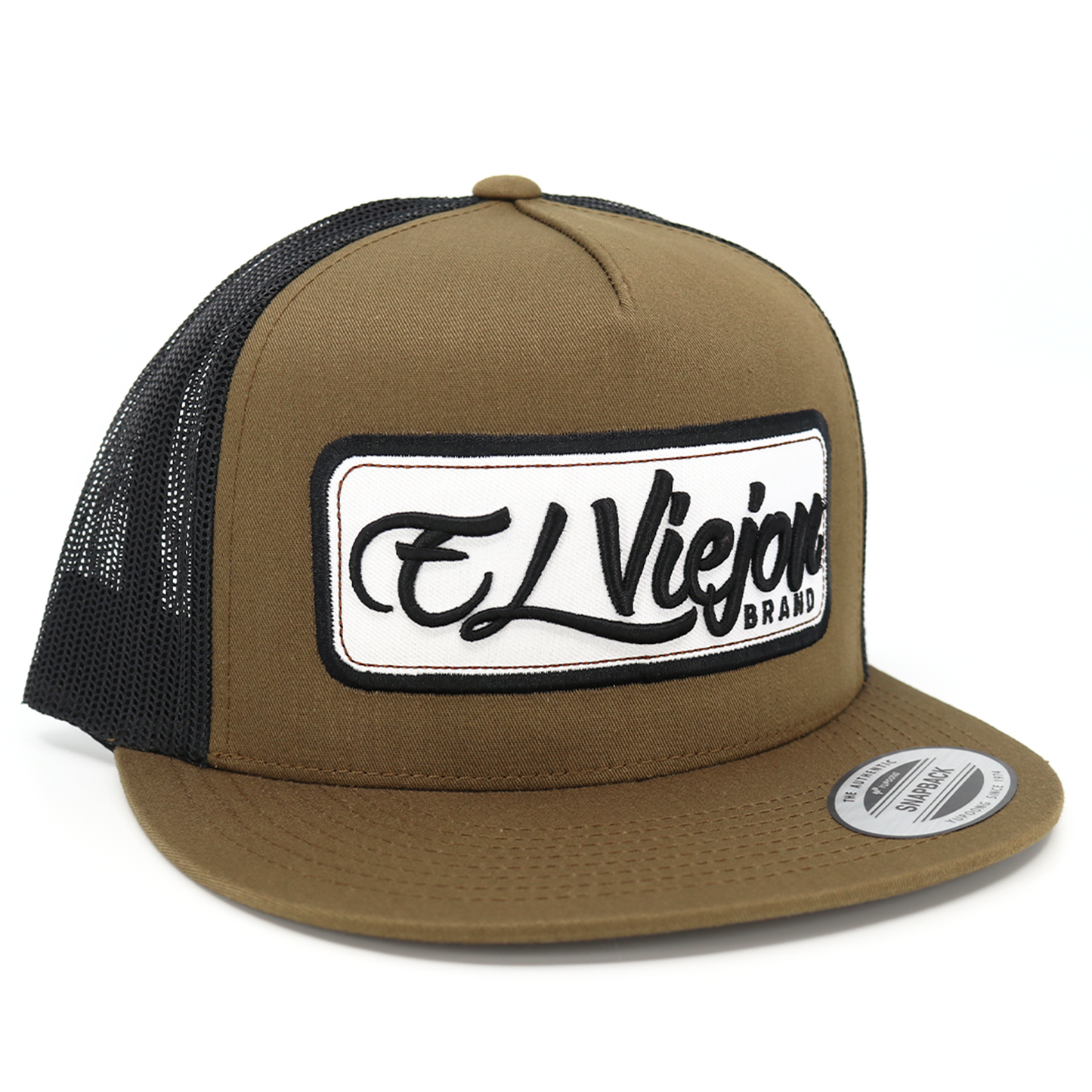 EVPatch Coyote/Black flat visor hat / gorra de visera plana