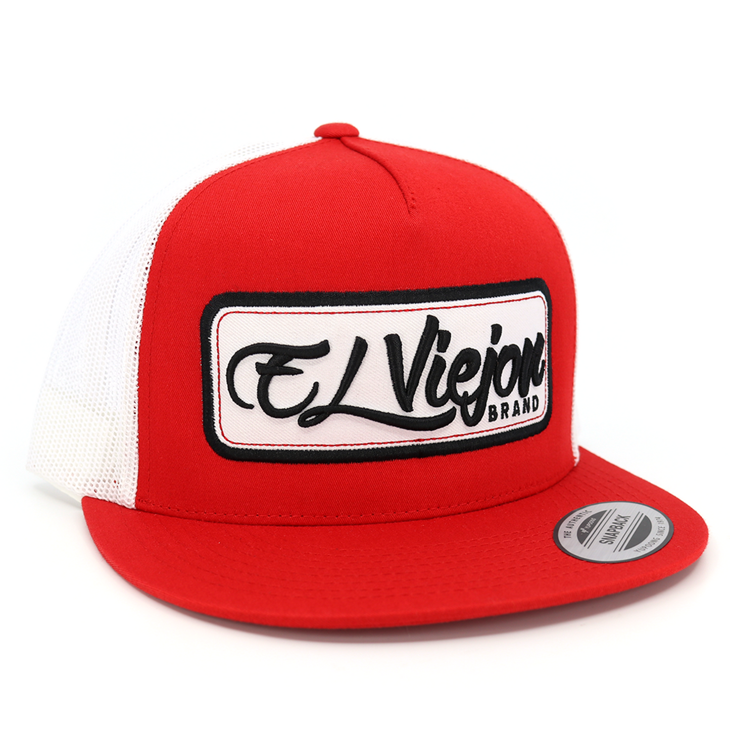 EVPatch Red/White flat visor hat / gorra de visera plana